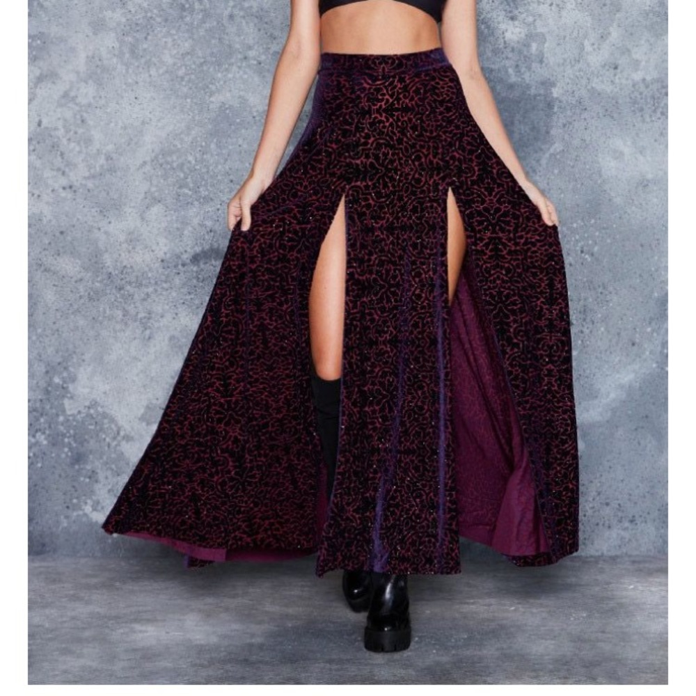 ISO Blackmilk Royal Velvet Sparkle Maxi Skirt